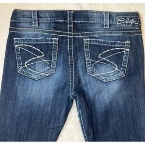 Silver Jeans Dark Wash Mid Rise Santorini Capri Jeans Size W 31